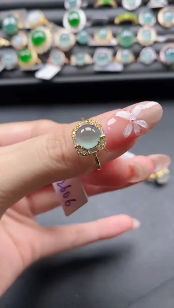 【闪购商品】翡翠戒指银S925镶嵌11111-