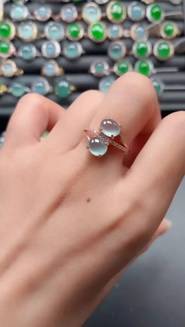 银S925镶嵌戒指翡翠1111