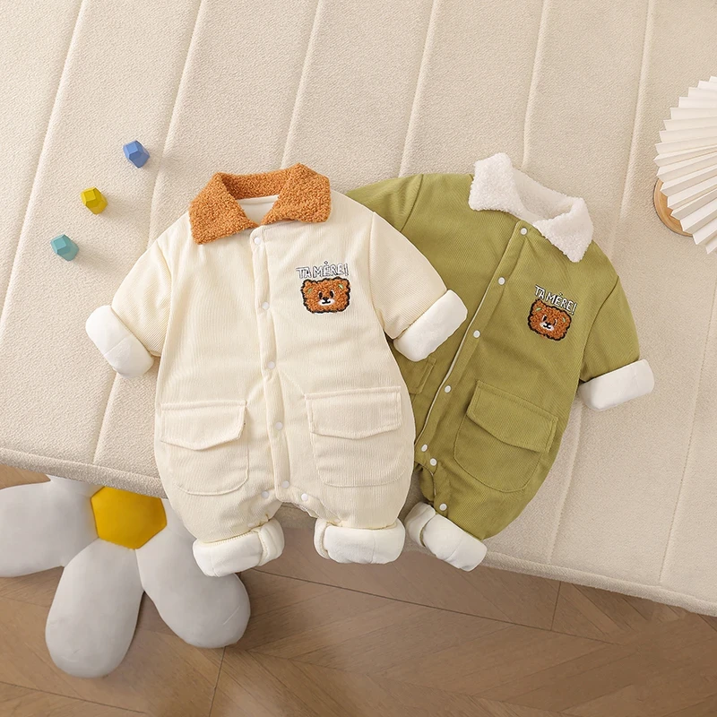 薄棉婴儿超萌哈衣宝宝秋冬衣服新生儿连体衣周岁宝宝服装外出服