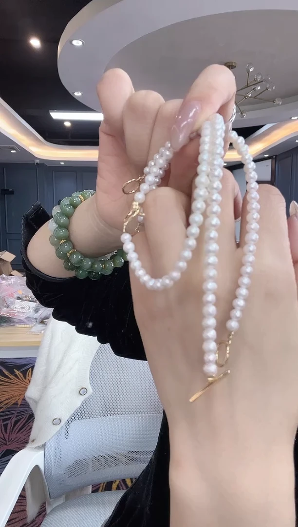 【闪购商品】淡水珍珠手绳合金v0369