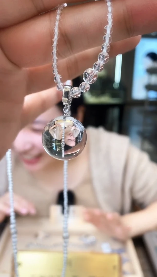 项链银S925镶嵌水晶11天然宝石