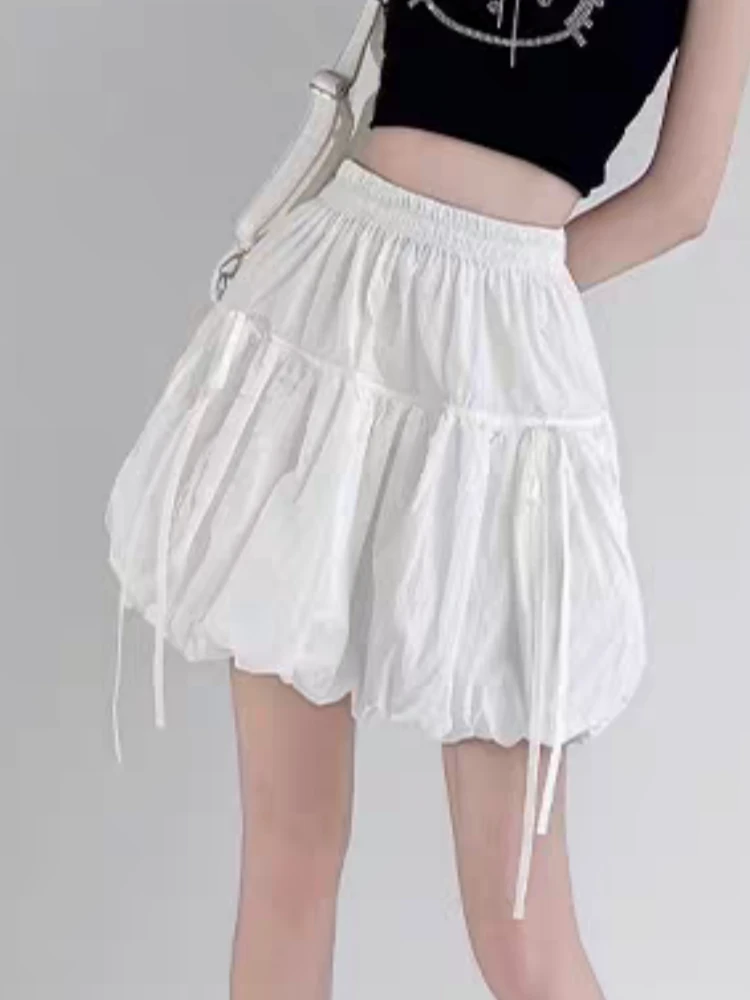 【济州岛】绑带蝴蝶结设计休闲花苞裙53995