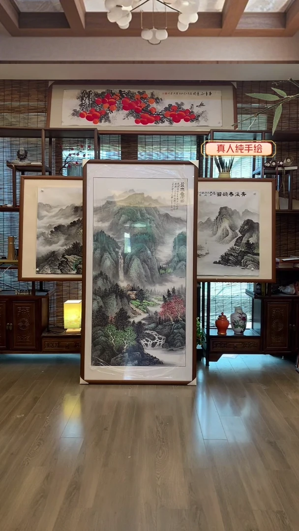 国画国画纯手绘纯实木165*85cm