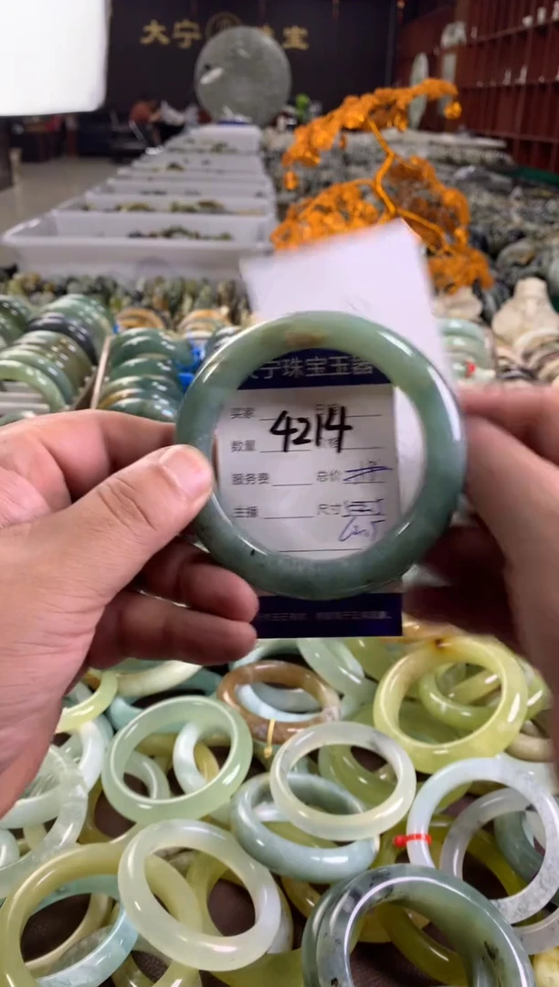 蛇纹石玉未镶嵌手镯4214