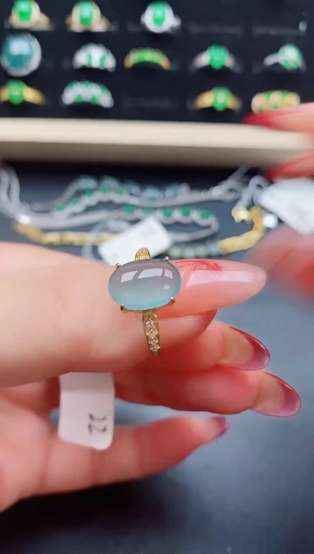 【闪购商品】翡翠戒指银S925镶嵌321321