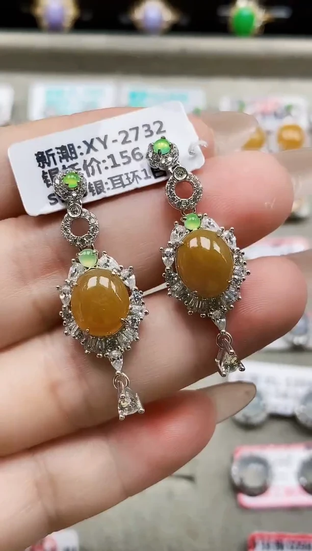 银S925镶嵌戒指翡翠0625
