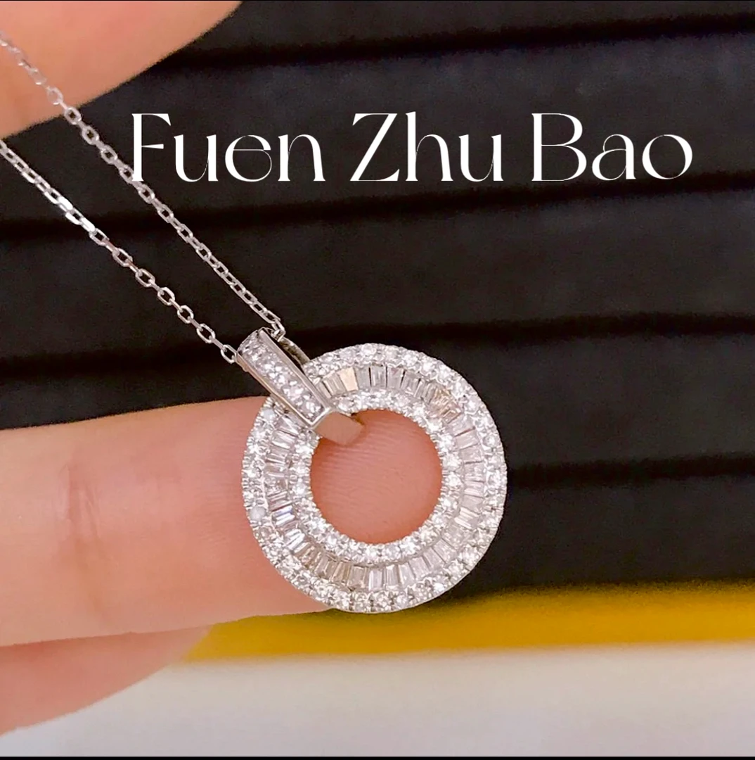 【富恩珠宝】01773重金  轻奢时尚钻石50甜甜圈吊坠（不含链）ZSDZ