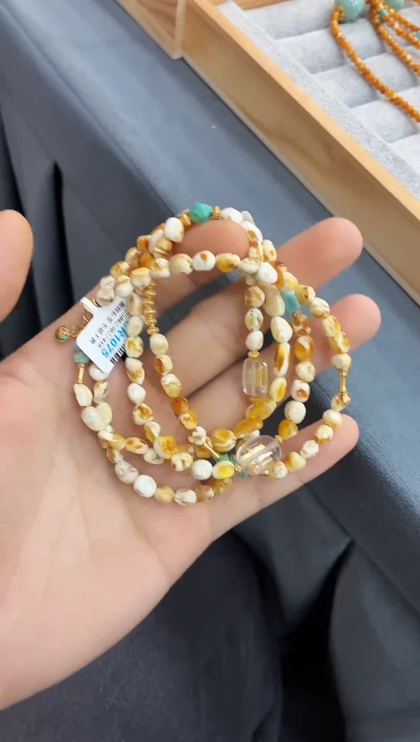 蜜蜡颈饰未镶嵌多样性发一件