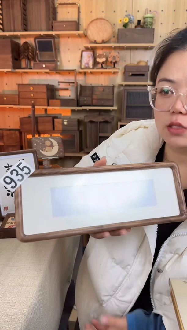 木935微瑕黑胡桃实木长条相框小马卡纸款