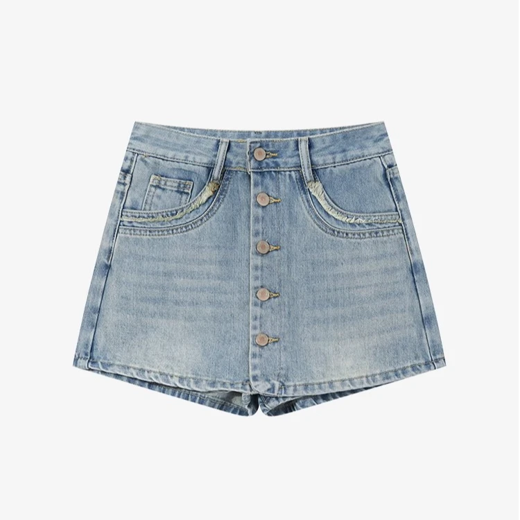 羊城故事设计感做旧半身短裙女2025新款高腰显瘦包臀裙a字裙7200