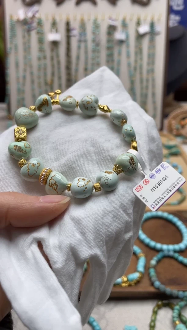 【闪购商品】绿松石手串银S925镶嵌55