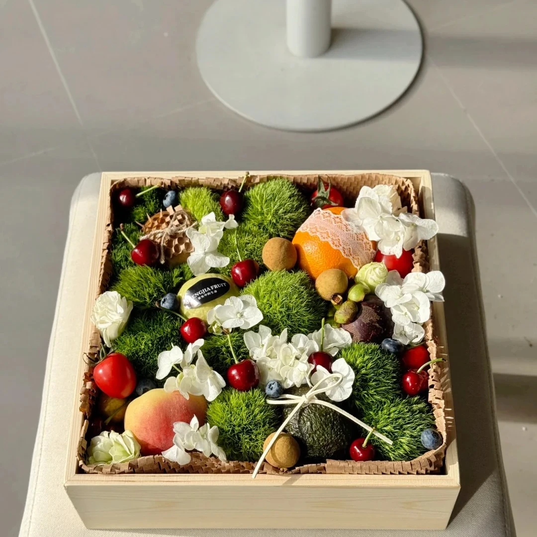 卡木龙包装·法式果礼实木盒高档水果仪式感高盖礼品盒节日创意diy