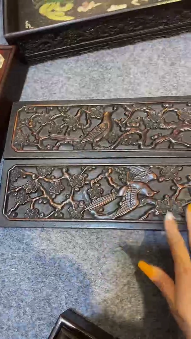 木紫檀雕刻一物一拍