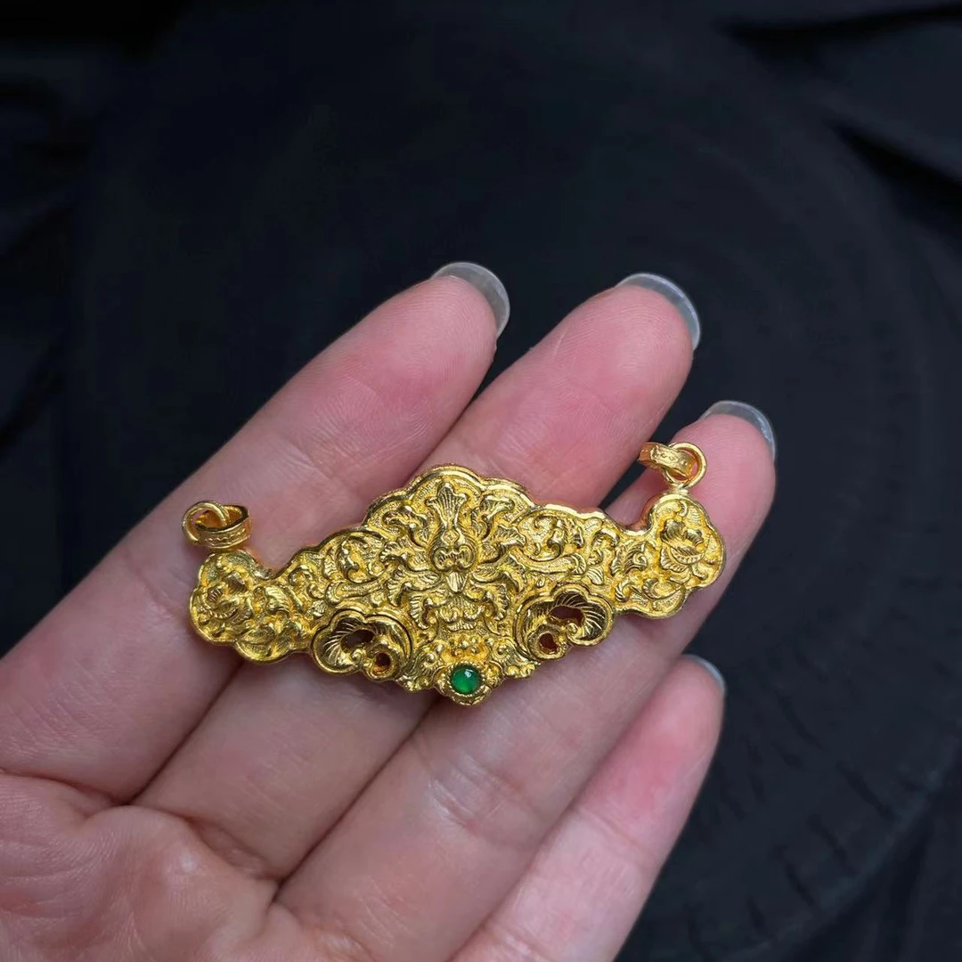 禾乐足金周洋霞宝妙莲梵音精工錾刻吊坠（多样性发一） G0