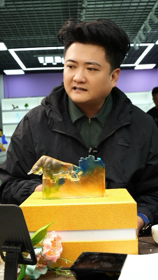 泥塑古法琉璃摆件