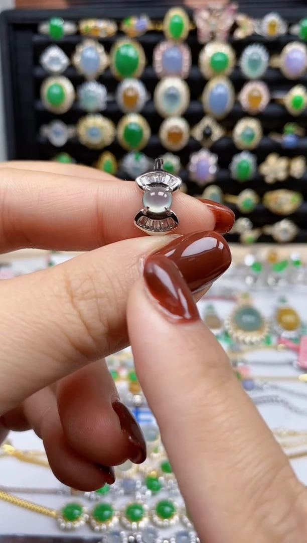 银S925镶嵌戒指翡翠9231