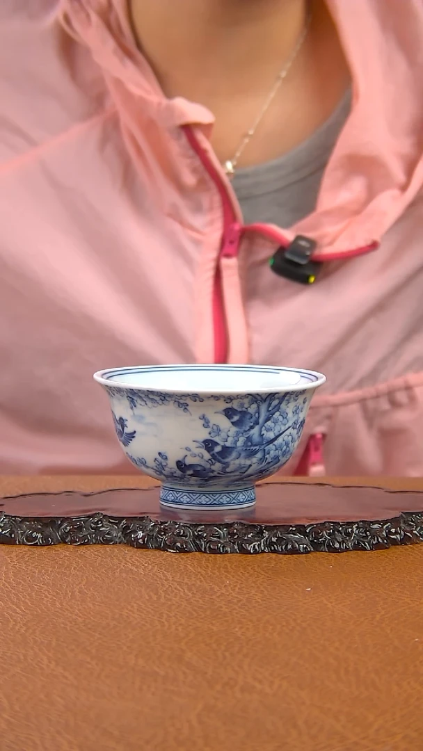 景德镇手工青花喜上眉梢主人杯