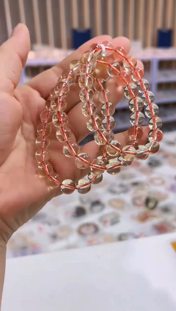 水晶手串未镶嵌黄水晶手串9m+ 多样性发一 M57354XB