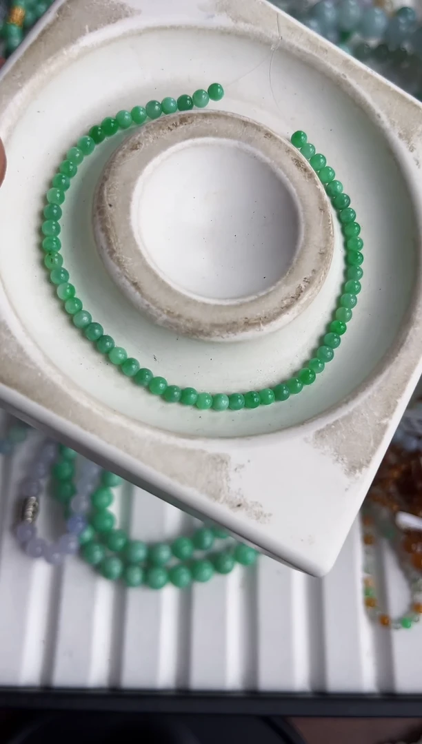 散珠翡翠翡翠小米珠50颗