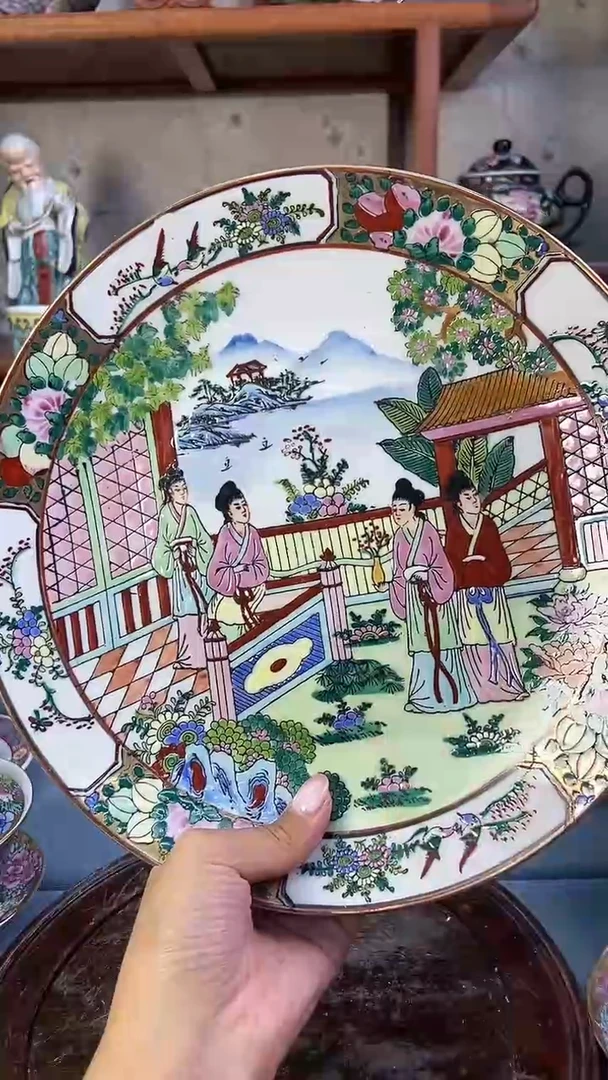 瓷片杨*人微瑕慎拍景德镇窑老厂瓷器单件