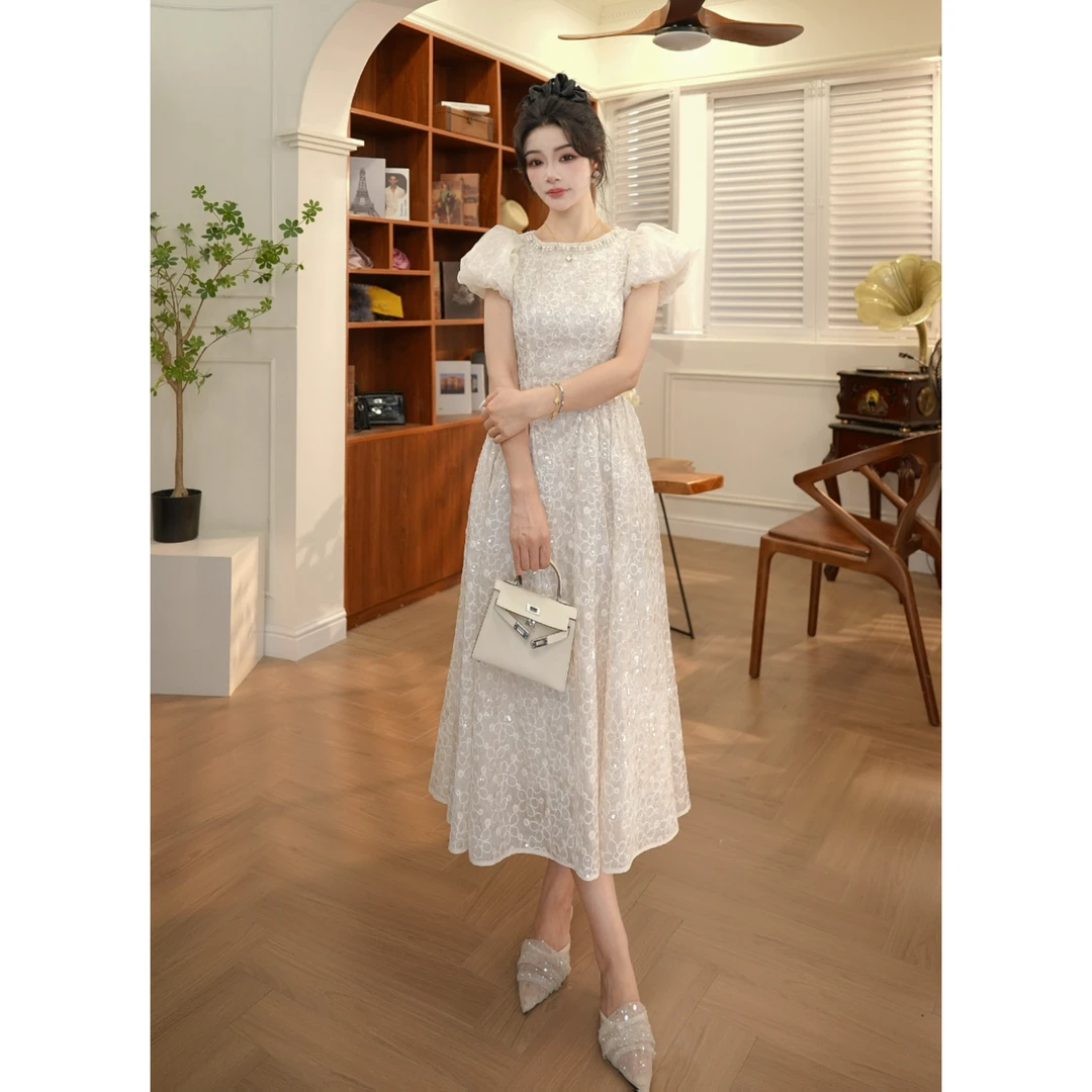 【JANE·简】夏季小众新款女装轻熟风气质收腰连衣裙显瘦修身45147