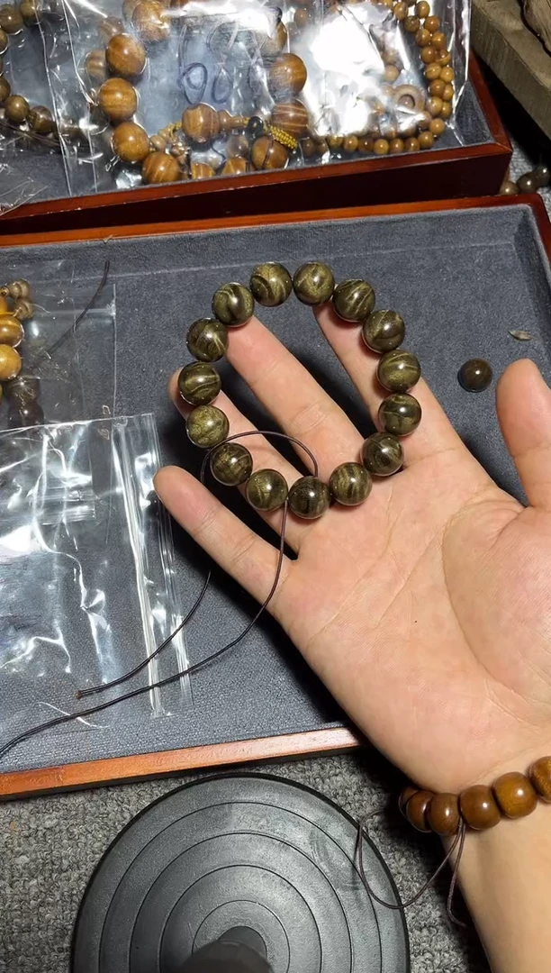 金丝楠手串/手链阴沉金丝楠1.5果香闪电龙胆纹450