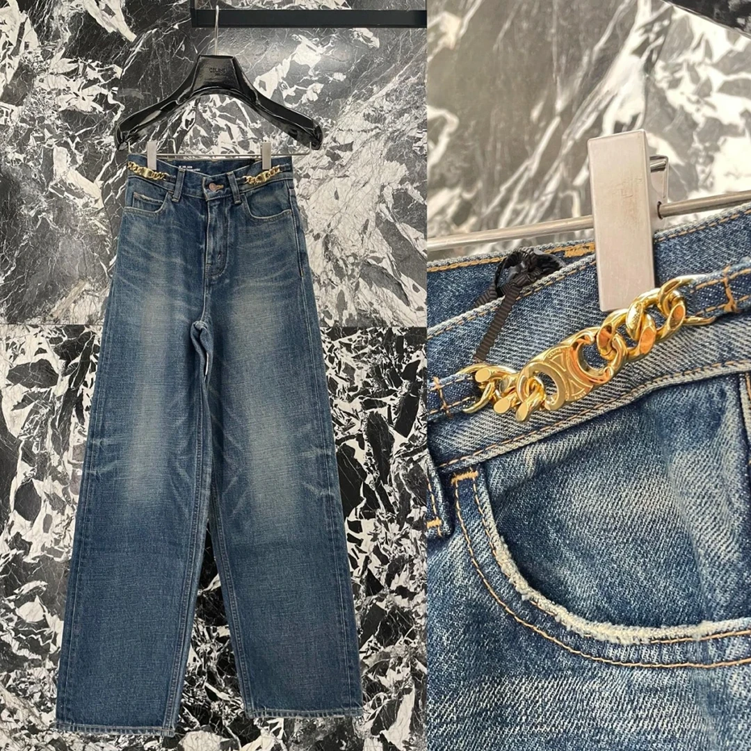 未使用 Celine/思琳 Celine 牛仔长裤 蓝色28
