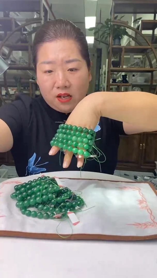 石英质玉手串未镶嵌绿草莓晶串11.5mD570多样性发其一