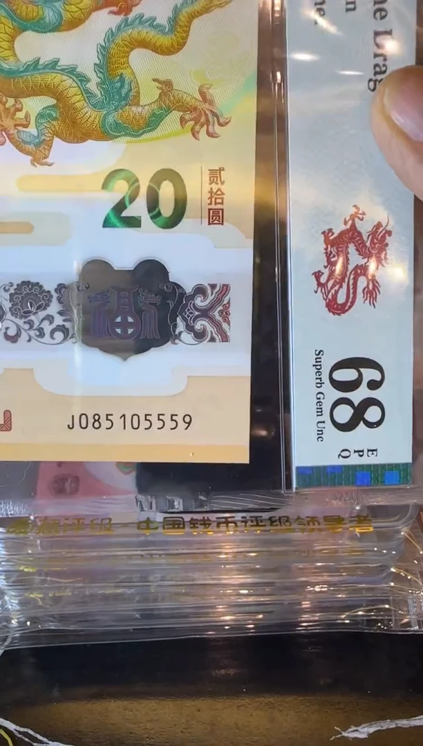 塑料2024 龙钞 单张  085105559