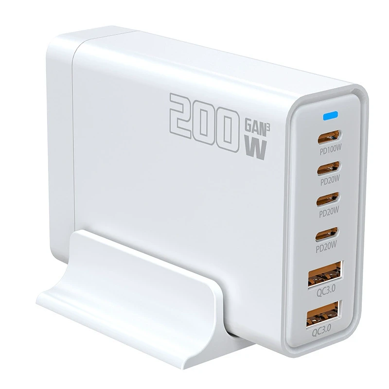 200W氮化镓充电器支持5V9V12V15V20V快充适用苹果华为 多口充电器