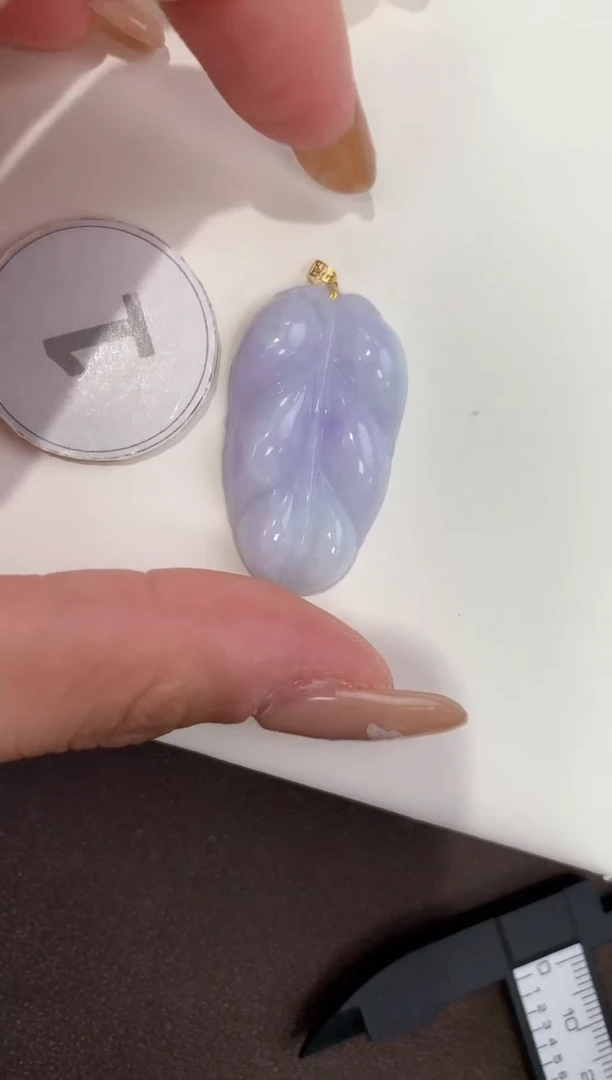 颈饰18K金镶嵌翡翠天然缅甸a货翡翠(多样性发其一