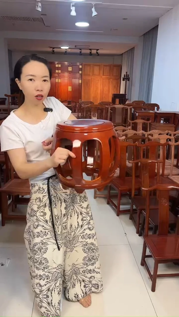 花梨木类家具非洲金花梨小鼓凳