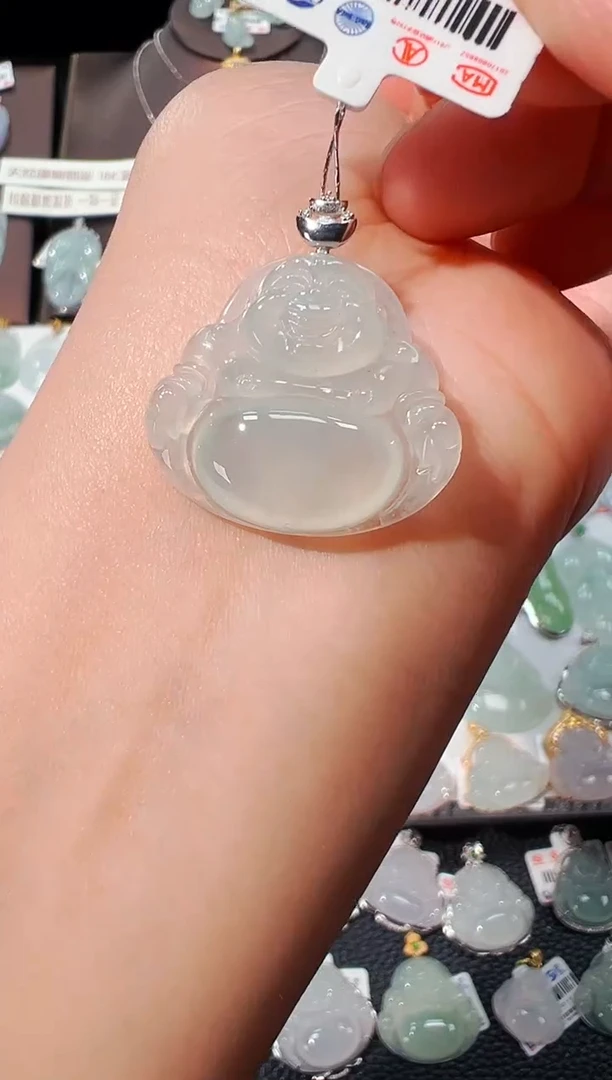 【闪购商品】翡翠吊坠(赠链)18K金镶嵌佛公吊坠1111