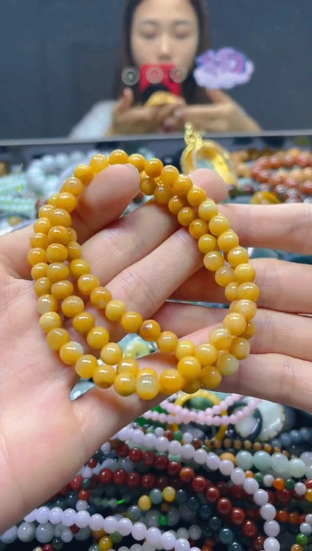 颈饰未镶嵌翡翠5MM/L/翡翠A货，一件也是批发价