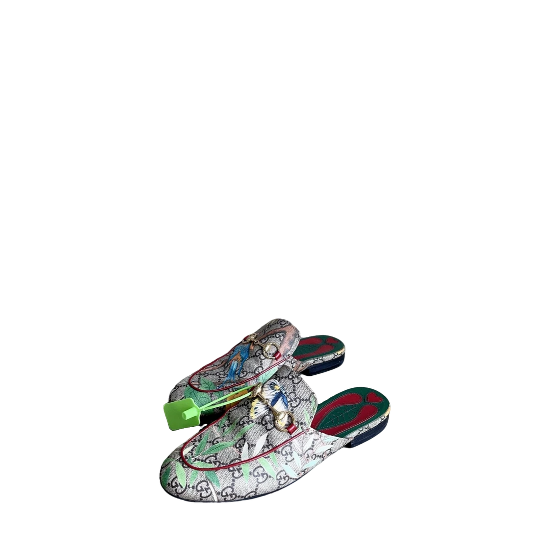 95新 GUCCI/古驰 花卉半拖 37码d5547