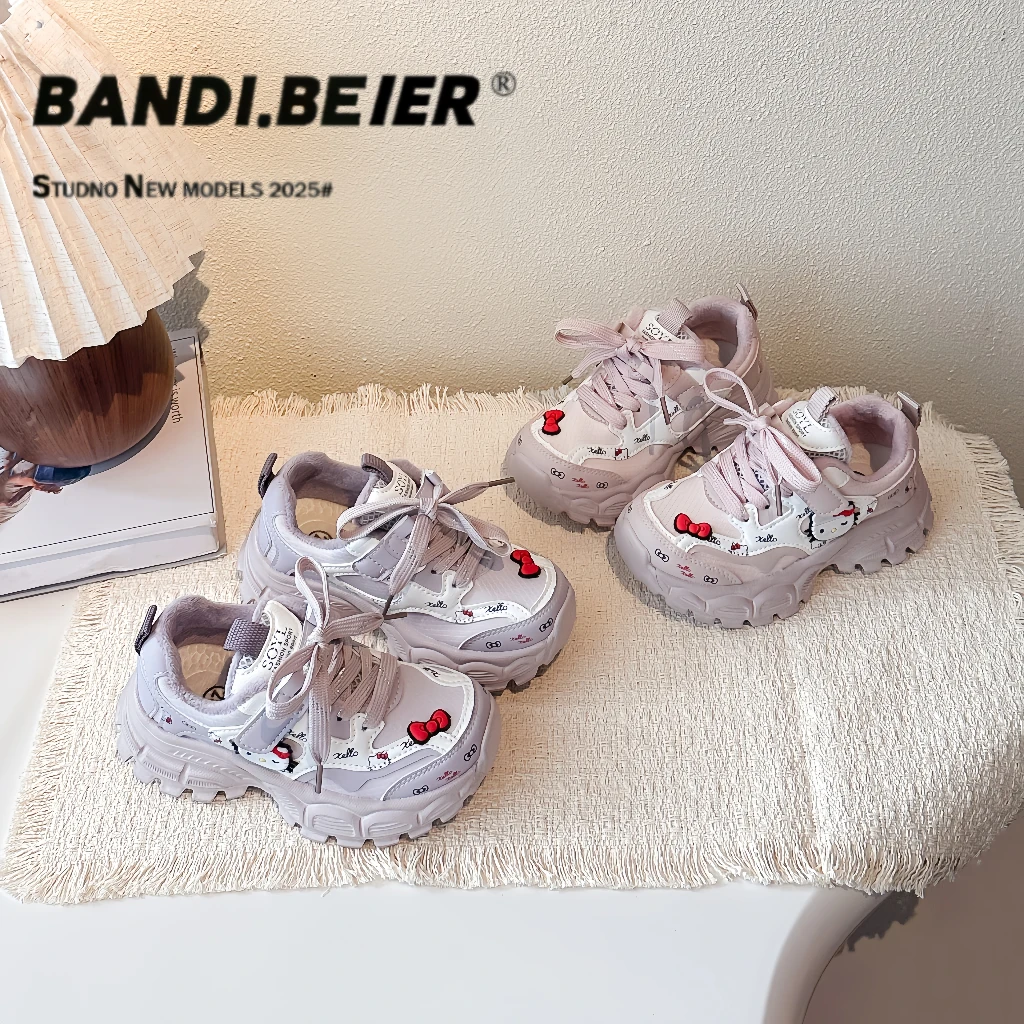 班迪-缓冲减震！儿童棉鞋2025冬季新款女孩老爹鞋加固后跟保暖鞋