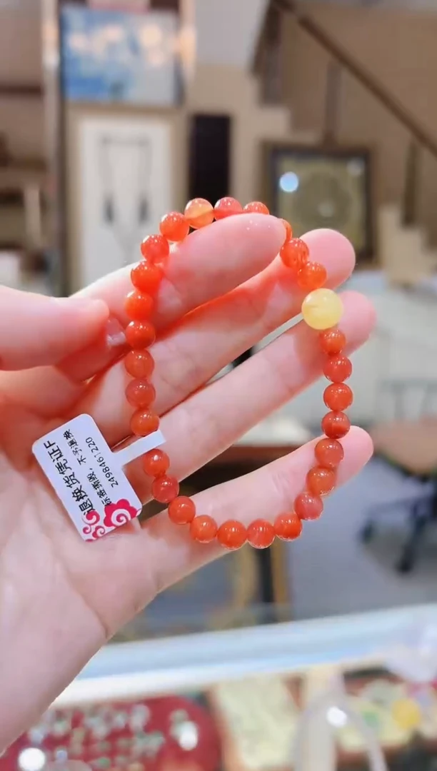 【闪购商品】南红玛瑙手串未镶嵌蜜蜡珠南红手串F