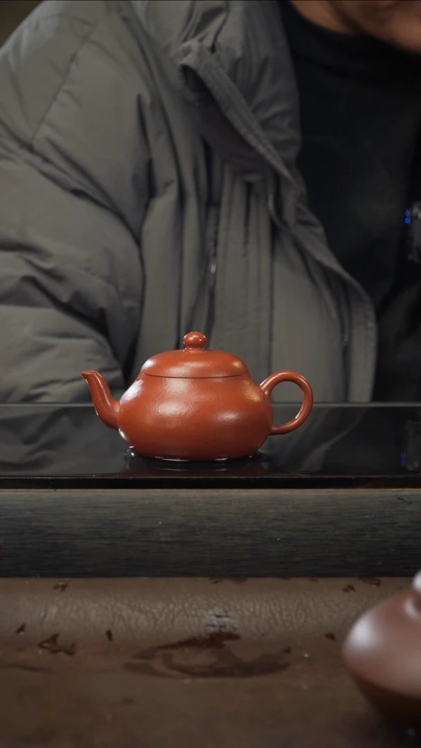 茶壶紫砂12 梨形  赵庄朱泥 110cc
