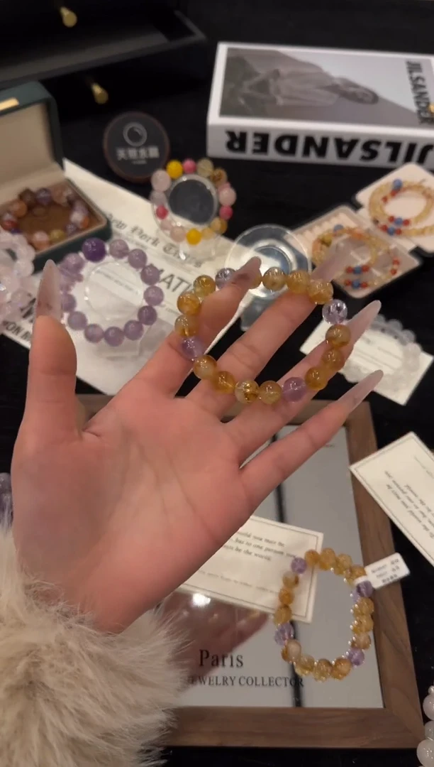 未镶嵌手链水晶黄塔晶x3384