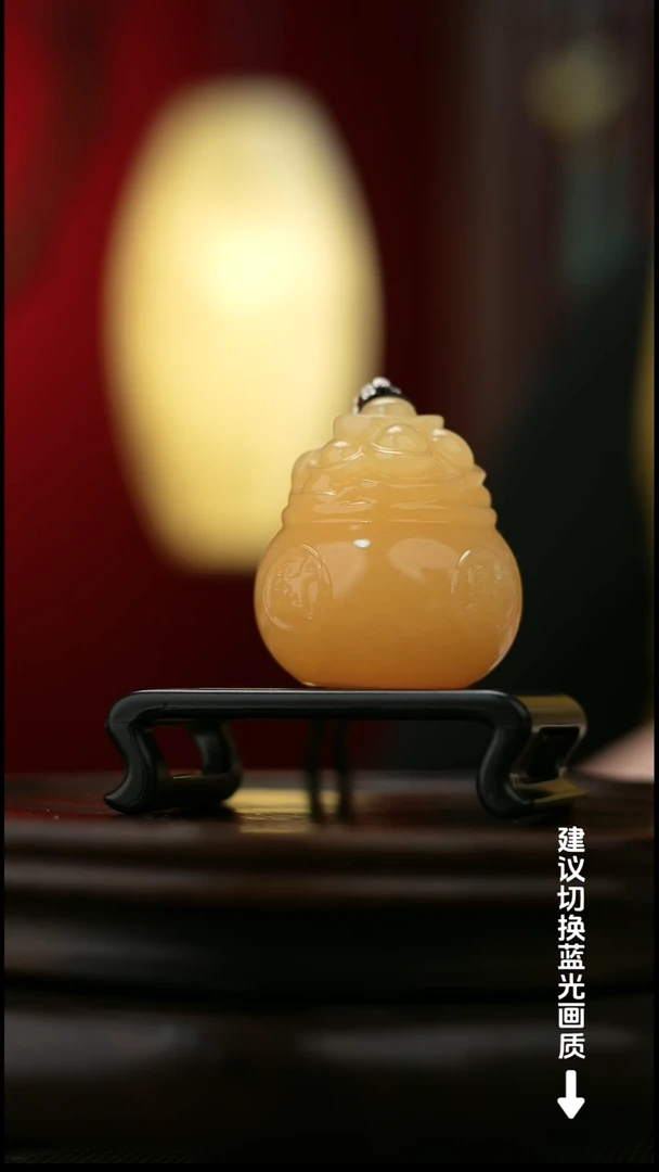 玉【聚宝盆】天然玉石手把件