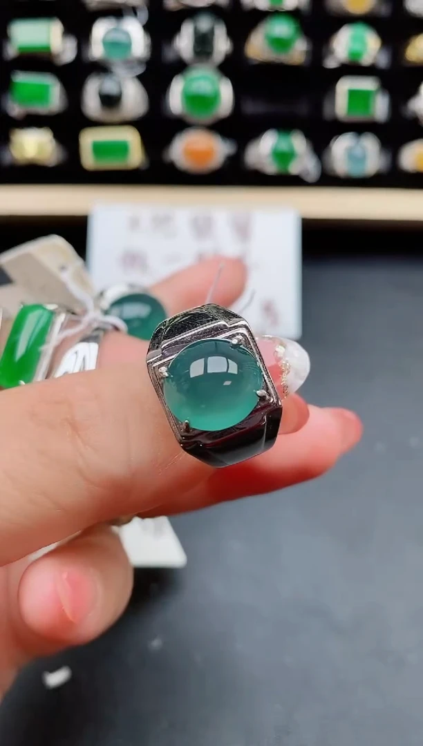 【闪购商品】翡翠戒指银S925镶嵌42453