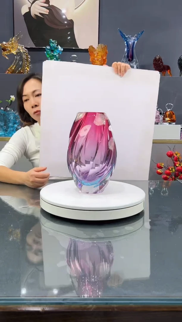 琉璃  水晶琉璃花瓶1个