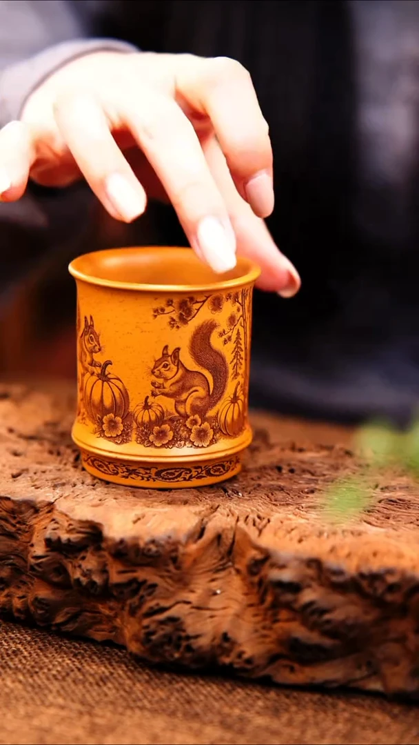 茶杯紫砂原矿紫砂杯