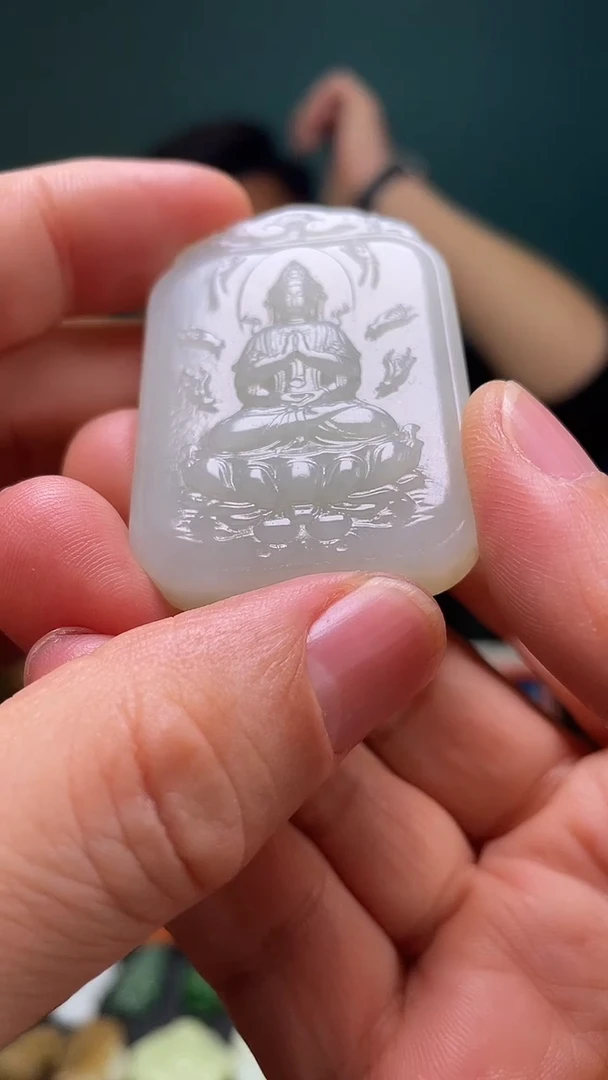 未镶嵌和田玉挂件神**舞吊坠