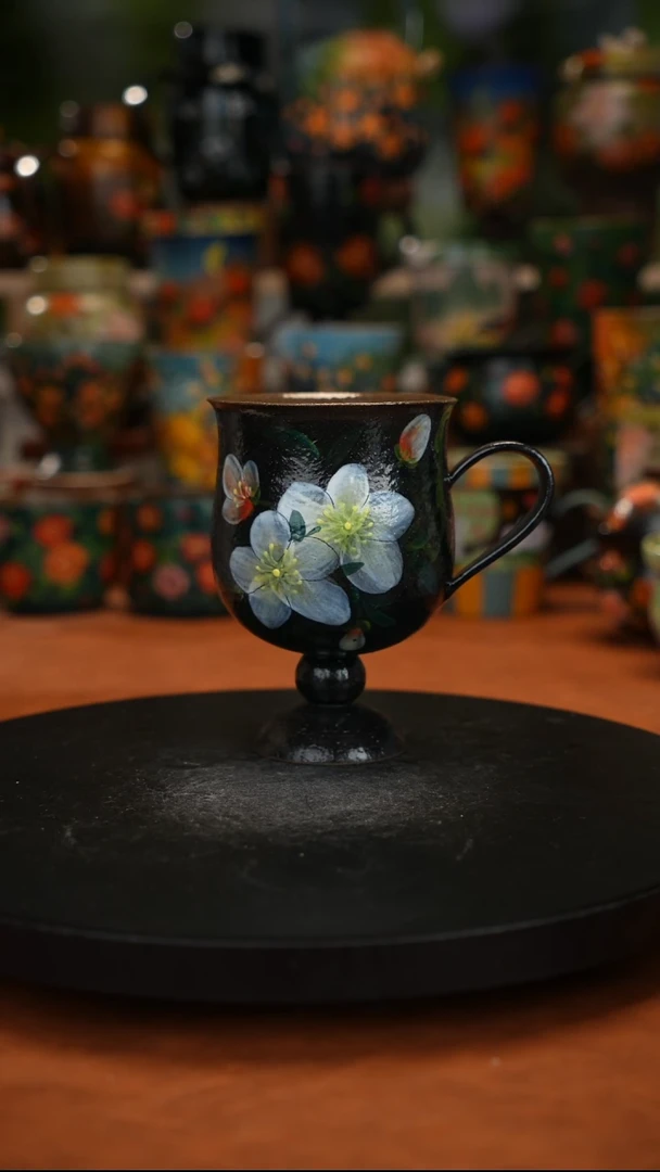 紫砂油画釉 下彩手绘