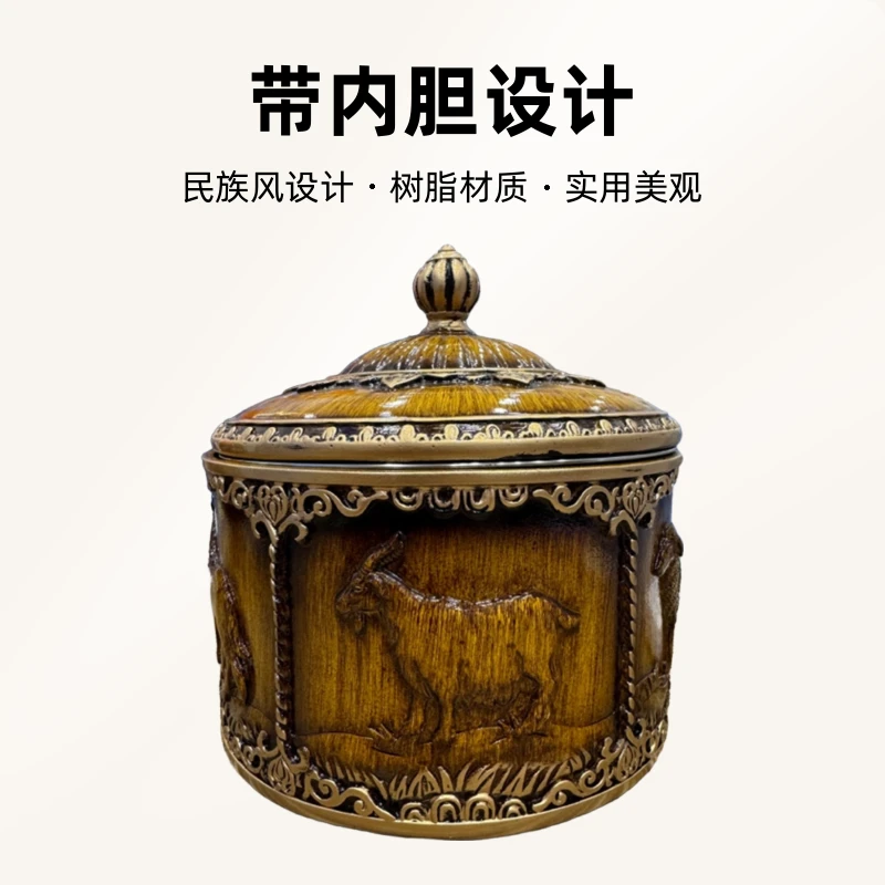 新款五畜造型带内胆树脂果盘实用美观家居好物