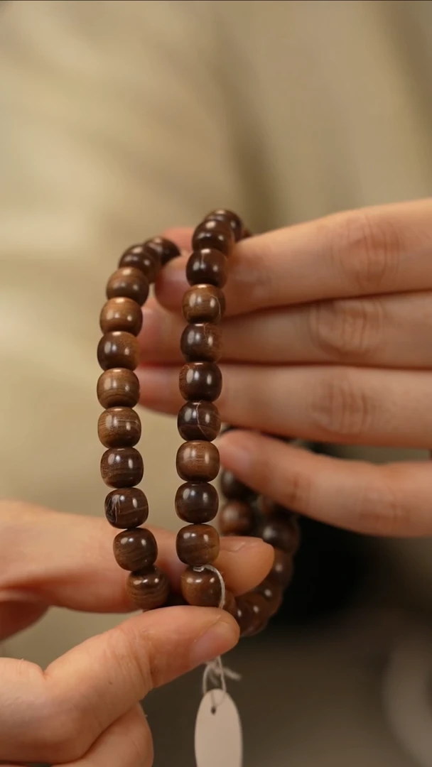 檀香木手串/手链横纹老型单圈瑕疵-99多样性随机发一个