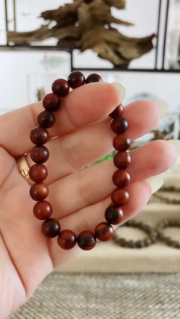 铁木豆（红檀）手串/手链巴西猫眼红檀老料8MM单圈