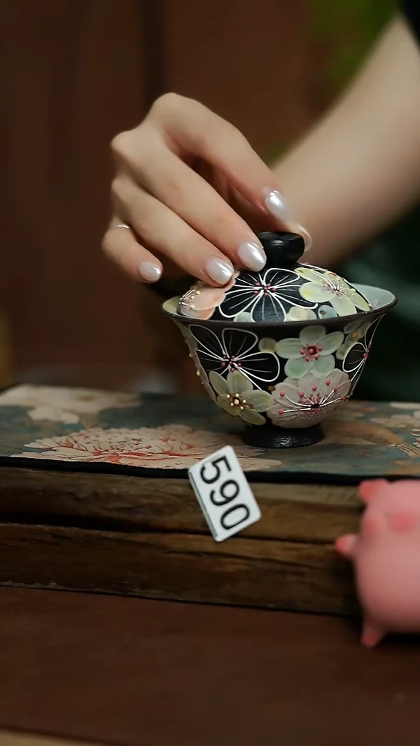 花满溪设计师 盖碗