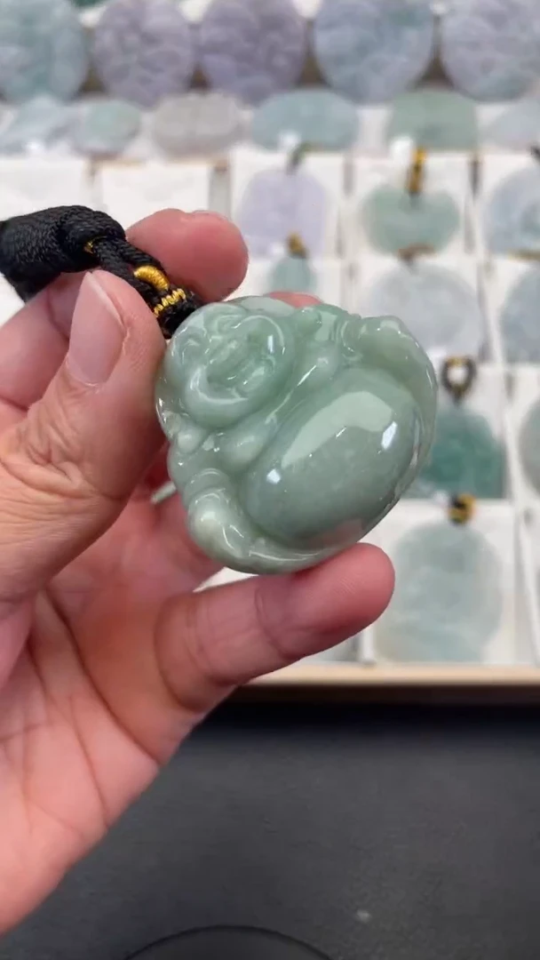 颈饰未镶嵌翡翠天然缅甸翡翠A货93